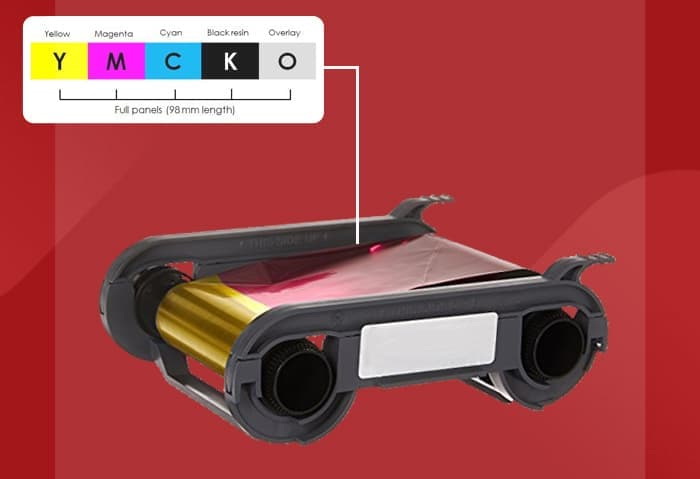 ขายถูก หมึกสี Color YMCKO Ribbon (200 Cards/Roll) สำหรับเครื่องพิมพ์บัตร Evolis Zenius