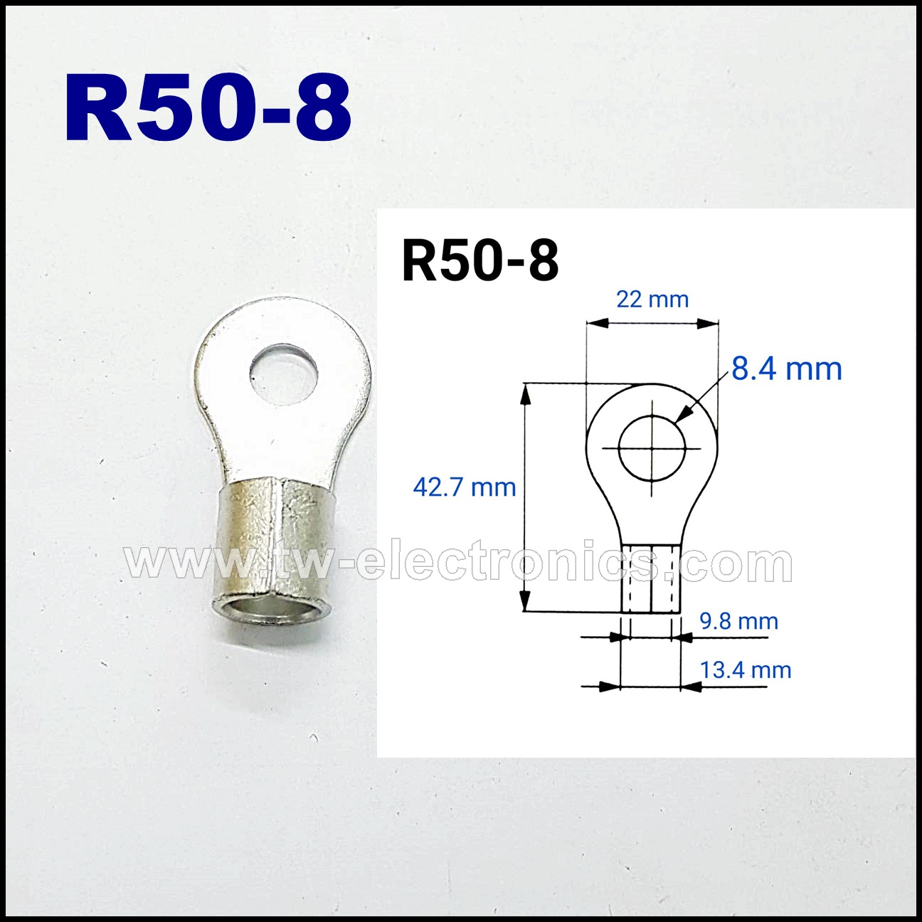 หางปลากลม เปลือย T-LUG / R50-8