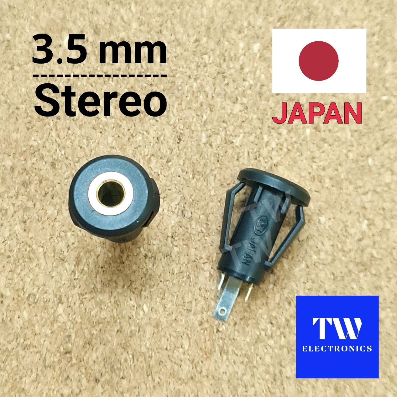 3.5mm Stereo ติดแท่น กลม JAPAN