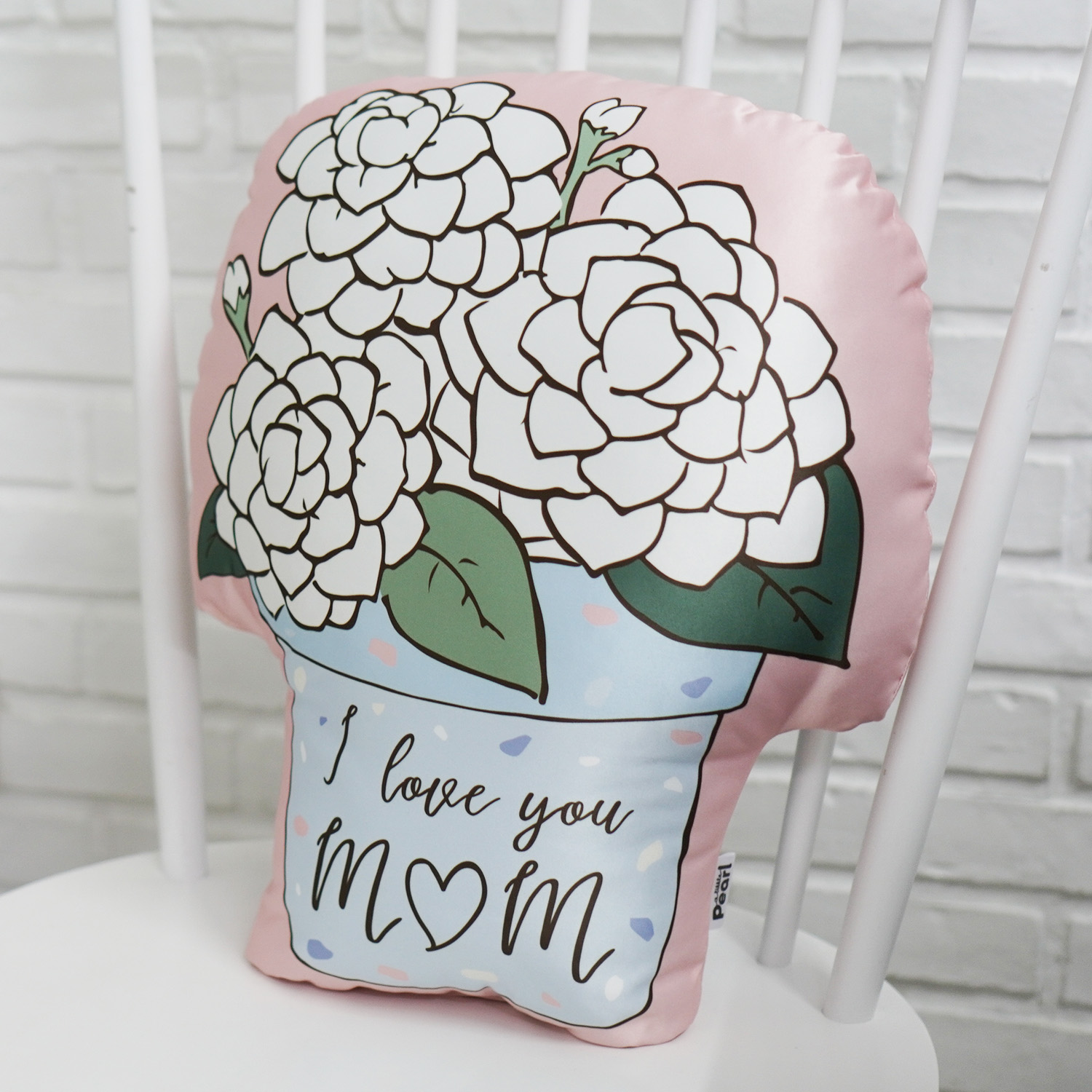 หมอนของขวัญ แบบพร้อมส่ง Grade A- ลาย Jasmine in Terazzo pot