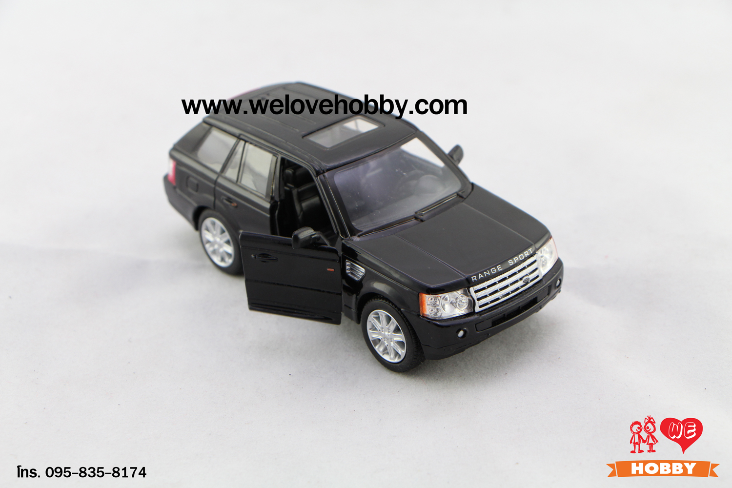 โมเดลรถ Range Rover Sport สีดำ Scale 1:38