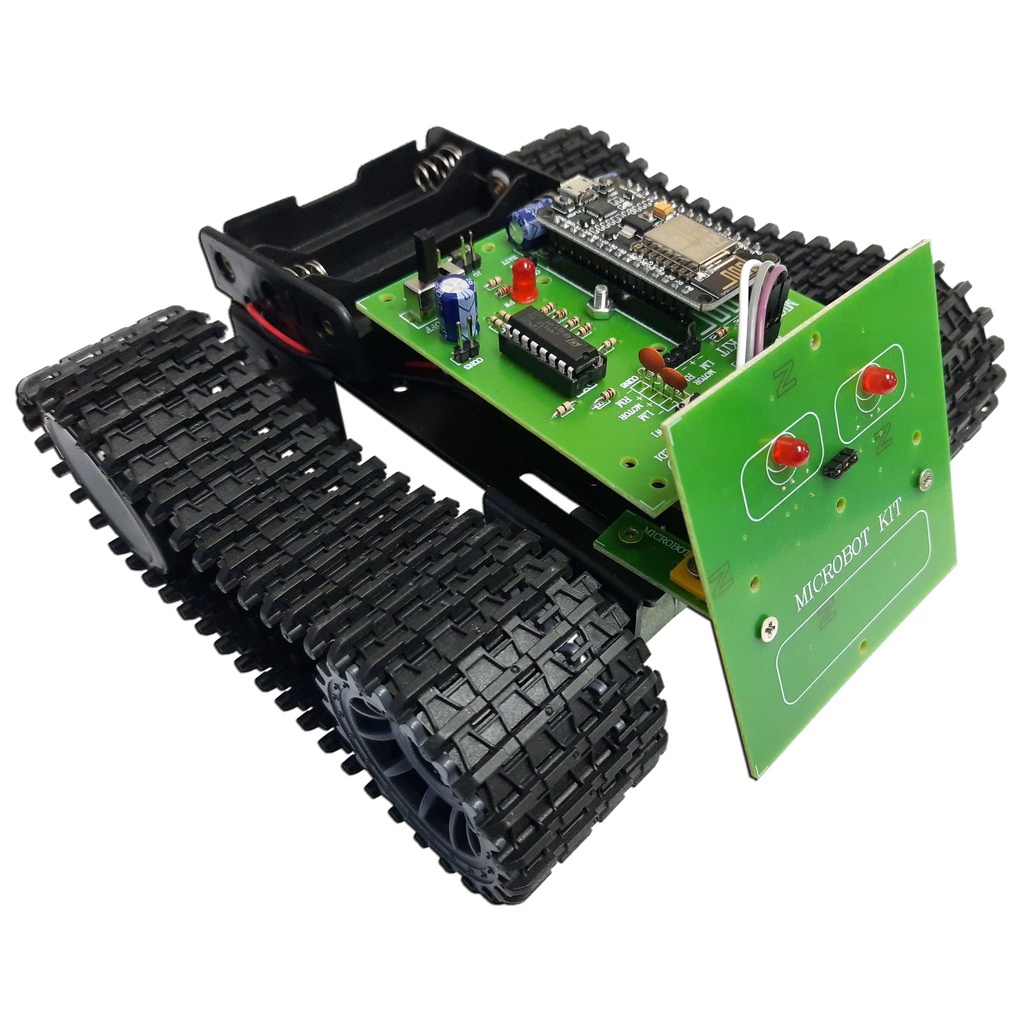 MB111 หุ่นยนต์ MICROBOT รถถังตีนตะขาบ เขียนโปรแกรมและควบคุมด้วย WiFi (ตัวถังโลหะ)