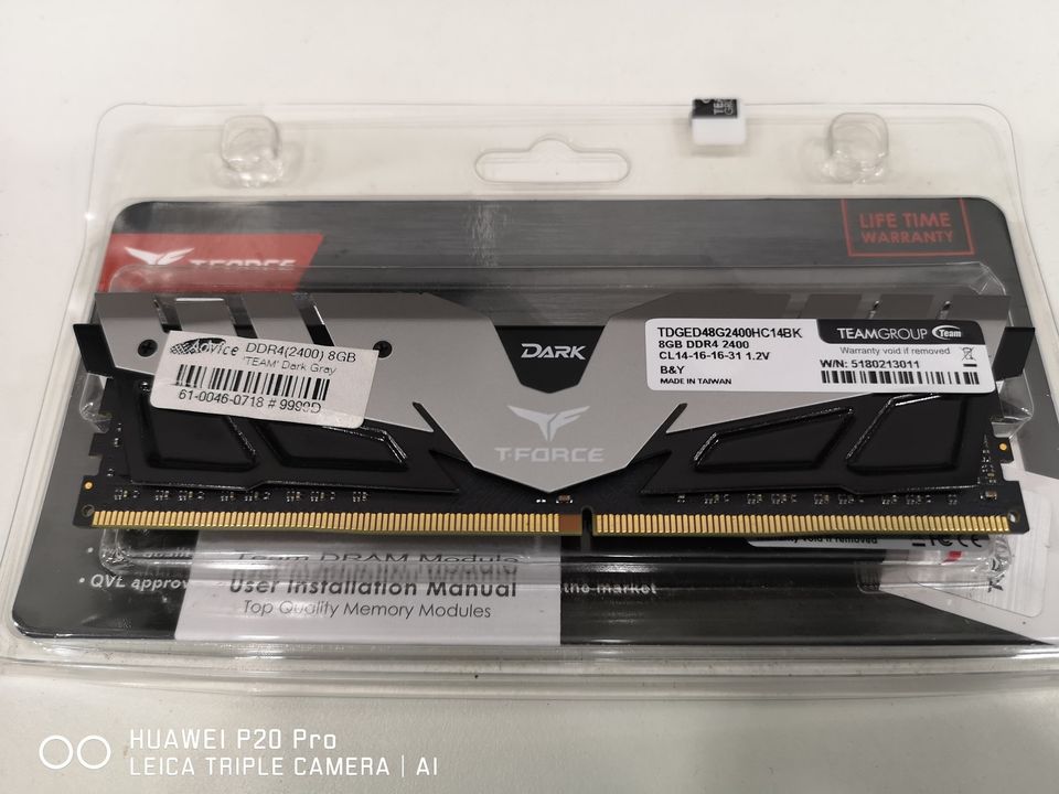 8GB. DDR-4 PC FSB2400 TEAM Group T-Force มือสอง สวยๆ ประกัน Advice