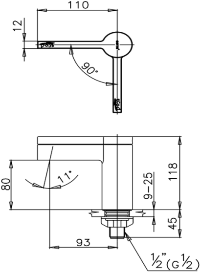 Cotto CT1052 ก๊อกเดี่ยวอ่างล้างหน้าEco Value