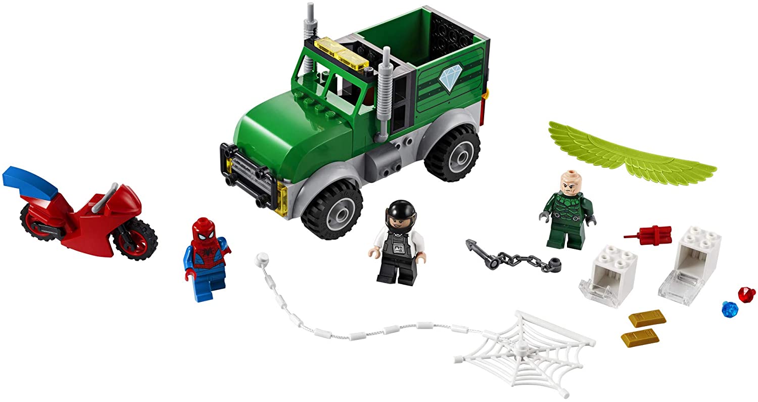 LEGO ตัวต่อเสริมทักษะ มาร์เวล สไปเดอร์-แมน Marvel Spider-Man : Vulture's Trucker Robbery รุ่น 76147