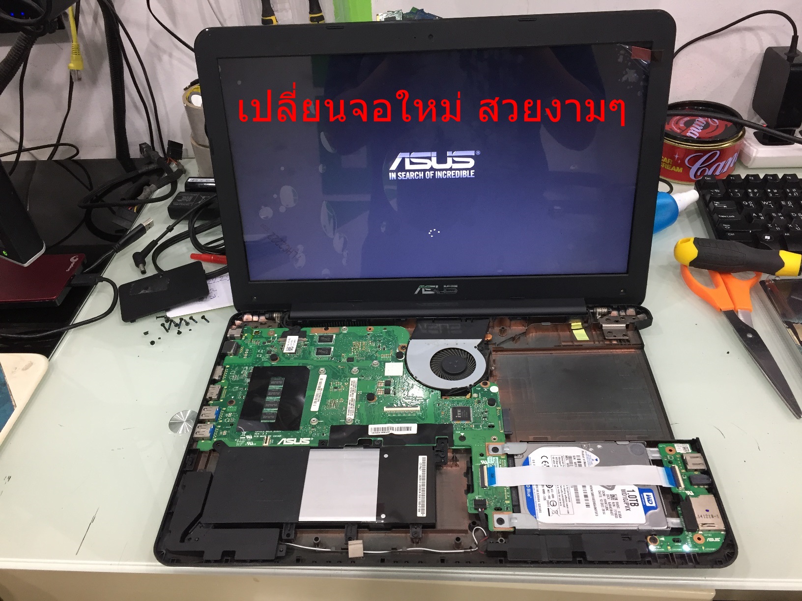ASUS X555LD i5-5200u เปลี่ยนจอใหม่