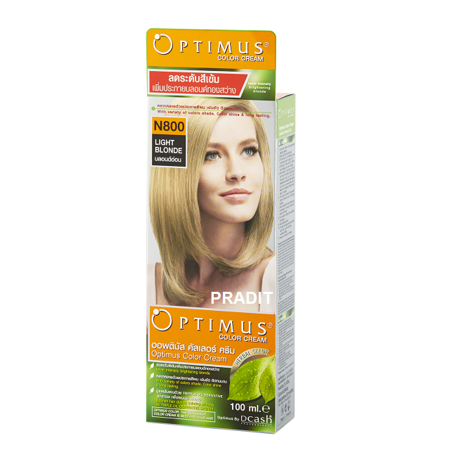 Optimus Color Cream ออพติมัส คัลเลอร์ ครีม เบอร์N800 สีบลอนด์อ่อน 100 มล 235 กรัม