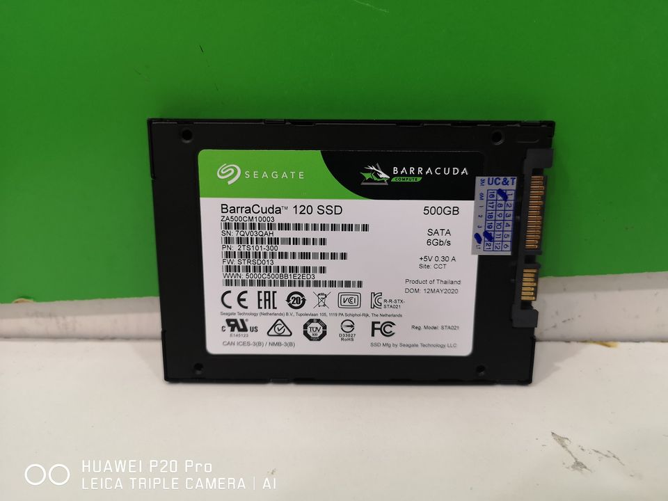 SEAGATE Barracuda 120 SSD ความจุ 500GB. ประกันหมด 08/2025