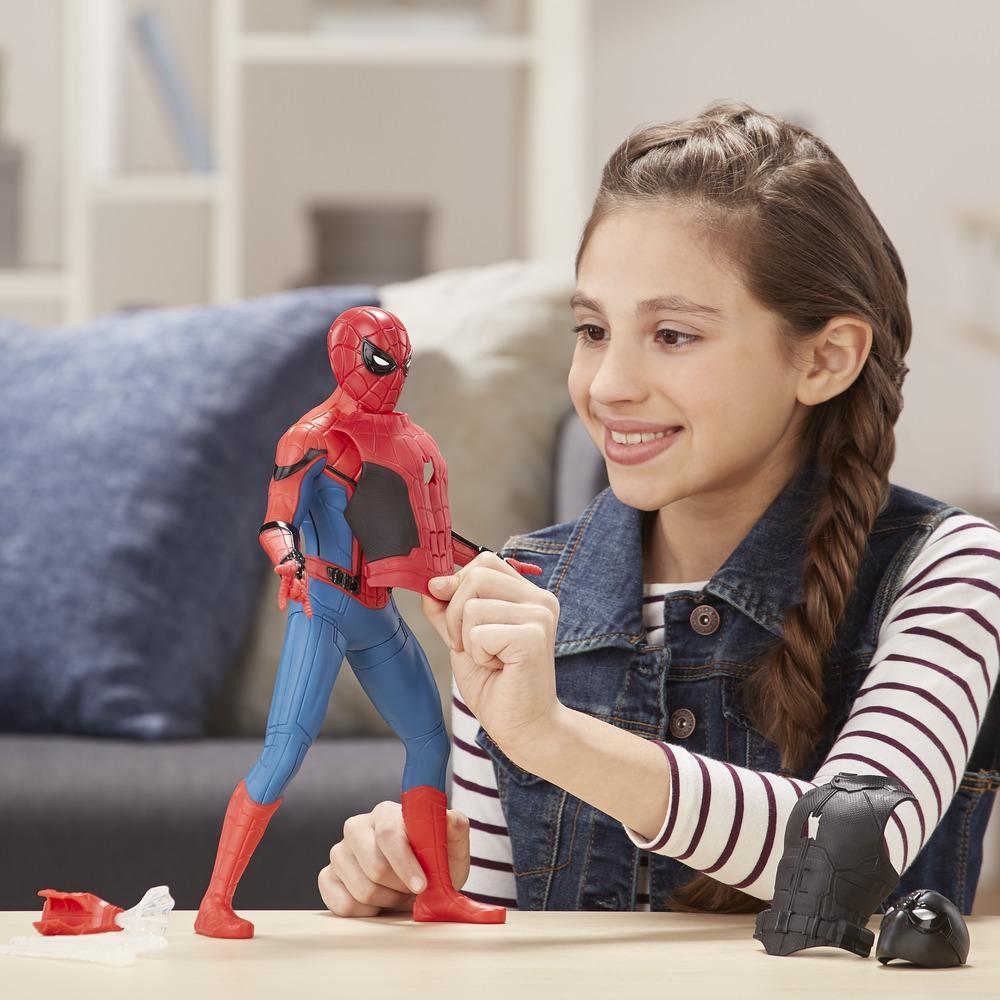 Hasbro Marvel Avengers Web Gear Spider-Man Figure (3in1) ฮาสโบร มาร์เวล อเวนเจอร์ส หุ่นโมเดลฟิกเกอร์ สไปเดอร์แมน ขนาด 13 นิ้ว ยิงใย มีเสียง เปลี่ยนชุดได้ ลิขสิทธิ์แท้