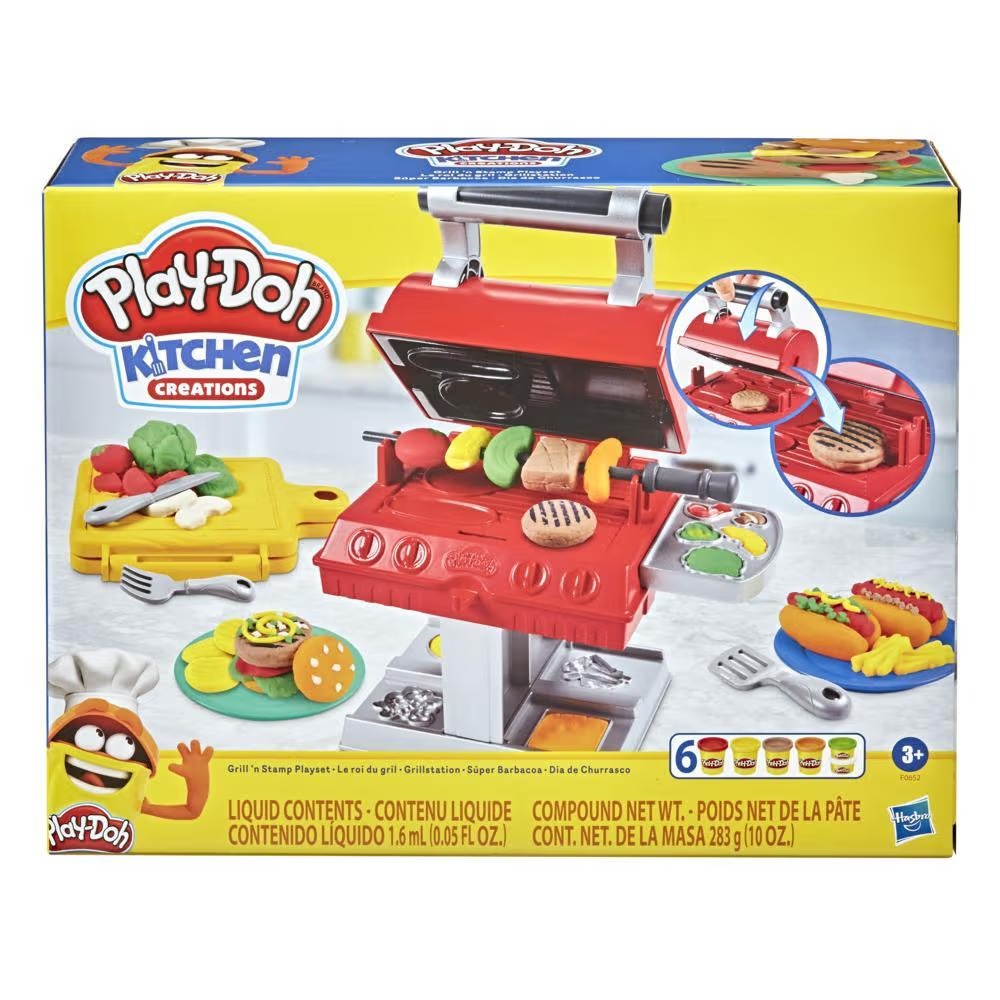 Hasbro Play-Doh Kitchen Creations Grill 'n Stamp Playset ฮาสโบร แป้งดินน้ำมันเด็ก เพลย์โดว์ คิทเช่น ครีเอชั่น กริล แอนด์ แสตมป์ เพลย์เซ็ท ลิขสิทธิ์แท้
