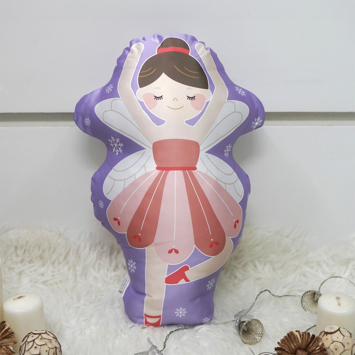 หมอนของขวัญ แบบพร้อมส่ง - ลาย Sugar Plum Fairy - Lavender