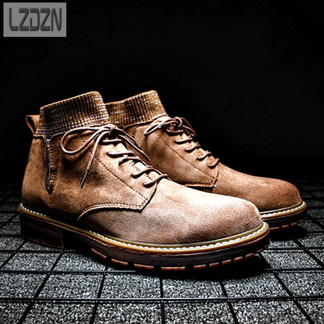 01056 รองเท้าบูท LZDZN Martin Boots Shoes high สไตล์วินเทจ [ชาย/หญิง] Size 38-44