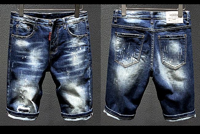 001041 กางเกงยีนส์ขาสั้น Sandcow Denim สไตล์เกาหลีวินเทจ Version Diesel Jeans Slim feet Size 28-38