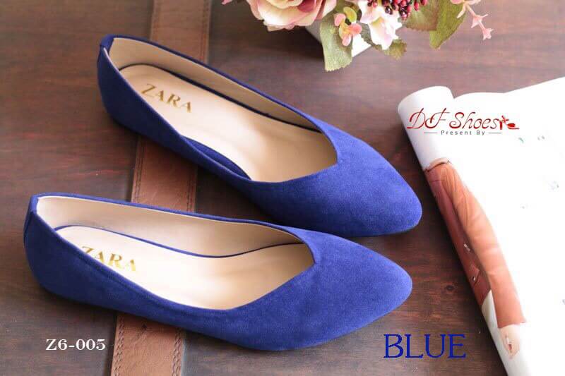 รองเท้า Zara Candy Flats (สีน้ำเงิน)
