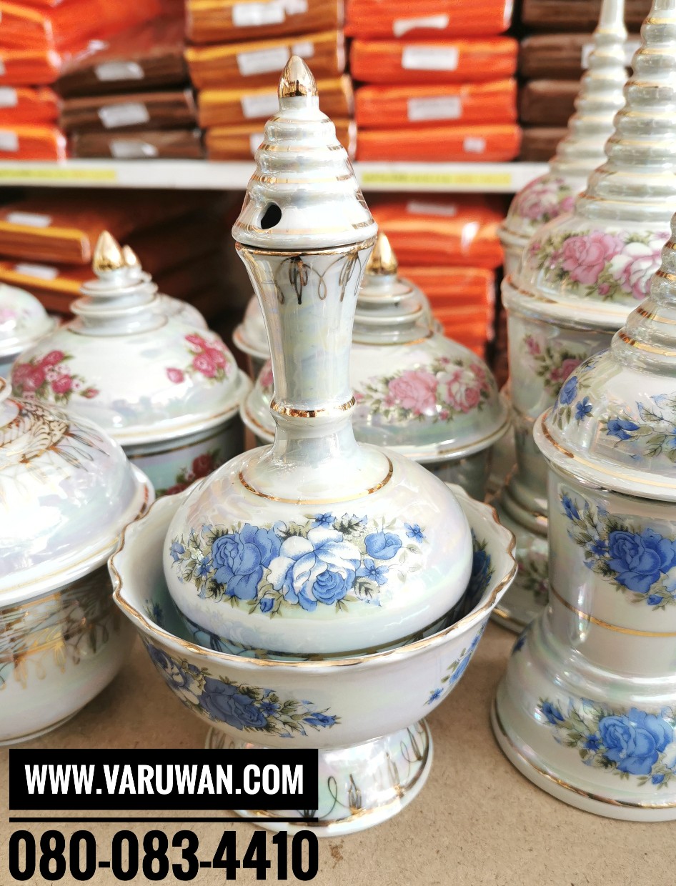 กรวดน้ำมุกลายดอกไม้