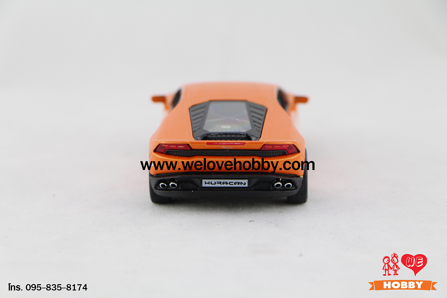 โมเดลรถซุปเปอร์ คาร์ Lamborghini Huracán LP610-4 สีส้ม Scale 1:36