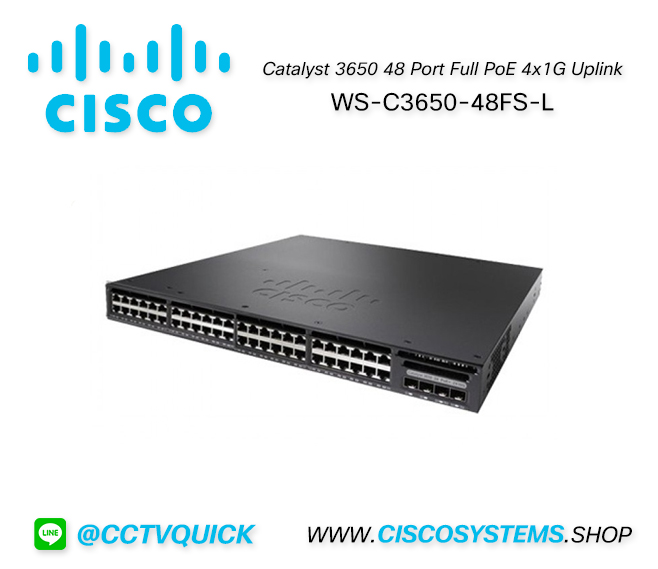 EOL WS-C3650-48FS-L (Cisco Catalyst 3650 48 Port Full PoE 4x1G Uplink LAN Base) ** C9300L-48PF-4G-E