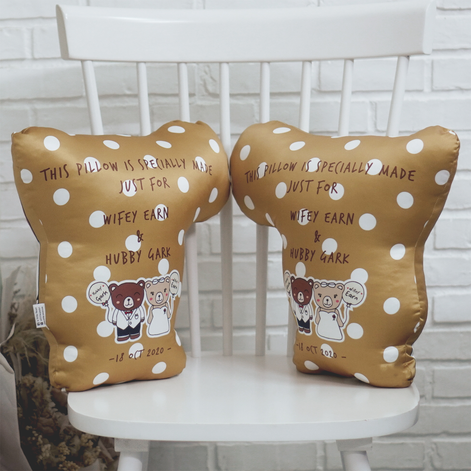 หมอนสั่งทำใส่ชื่อ ลายหมี - Teddy