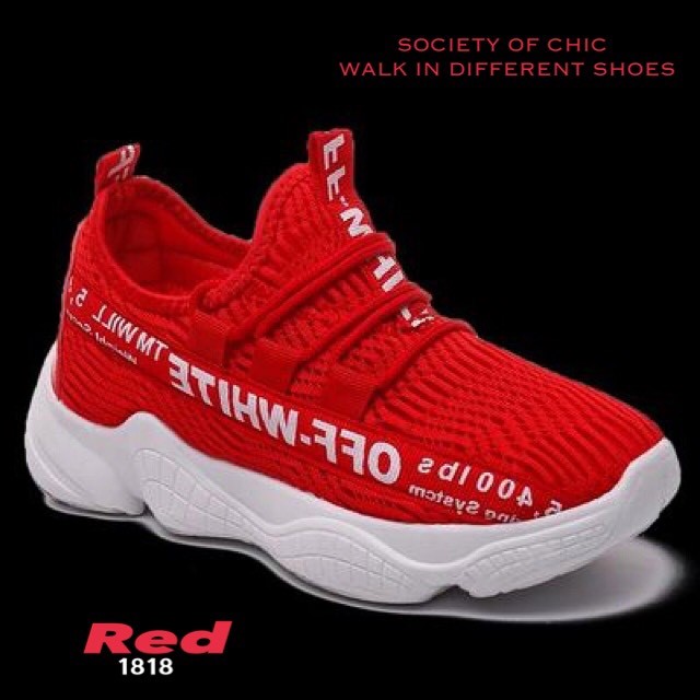 รองเท้าผ้าใบผ้าตาข่ายทรง Sport (สีดำ)