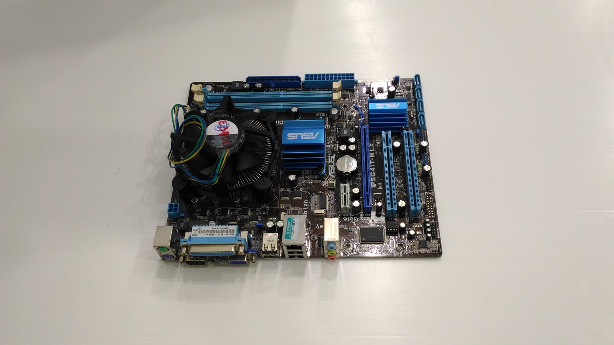 ASUS P5G41T-M LX + CPU intel + พัดลมแท้ + ฝาหลัง