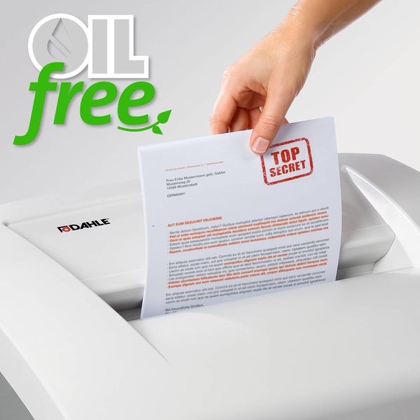 ขายถูก เครื่องทำลายเอกสาร DAHLE รุ่น 50214 ตัดครั้งละ 9 แผ่น/ครั้ง ( A4/70) Cross Cut โดยไม่ต้องเติมน้ำมัน