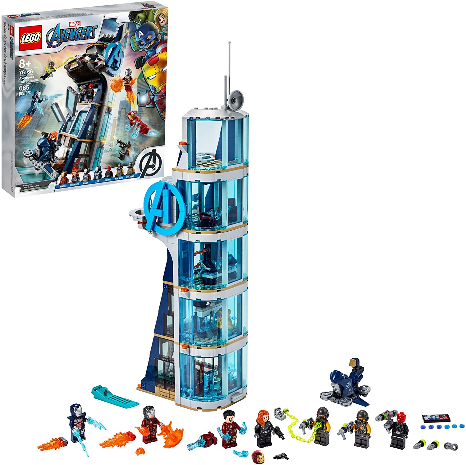 LEGO ตัวต่อเสริมทักษะ เลโก้ Marvel Avengers: Avengers Tower Battle รุ่น 76166
