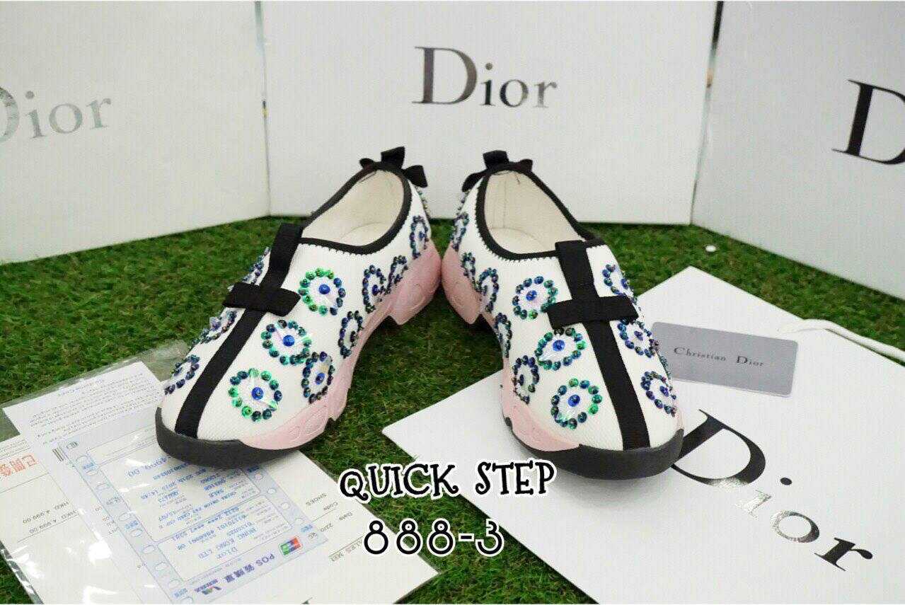 พร้อมส่ง : รองเท้า Dior Fusion Sneakers สีขาวดอกเขียว (งานAAA)