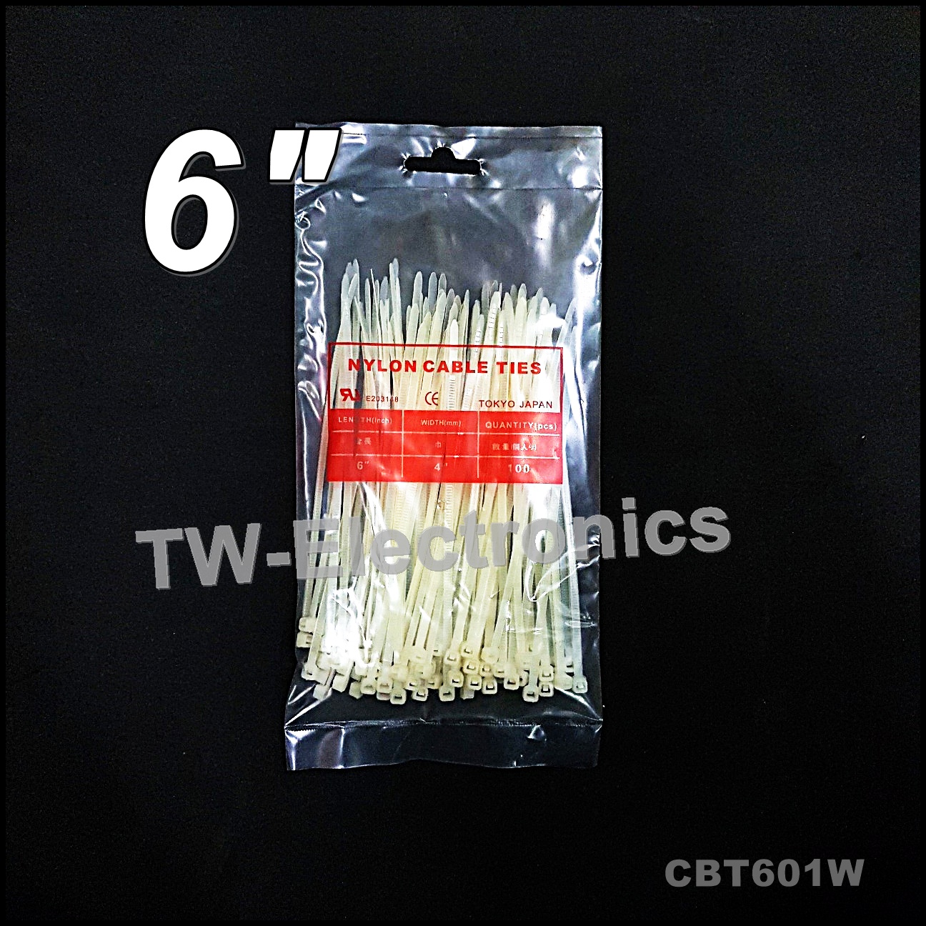เคเบิ้ลไทร์ 6 นิ้ว (สีขาว) / CBT601W