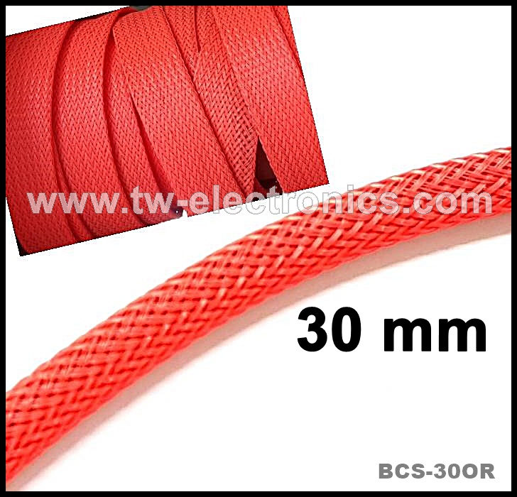 สายถัก 30 mm (สีส้ม) / BCS-30OR