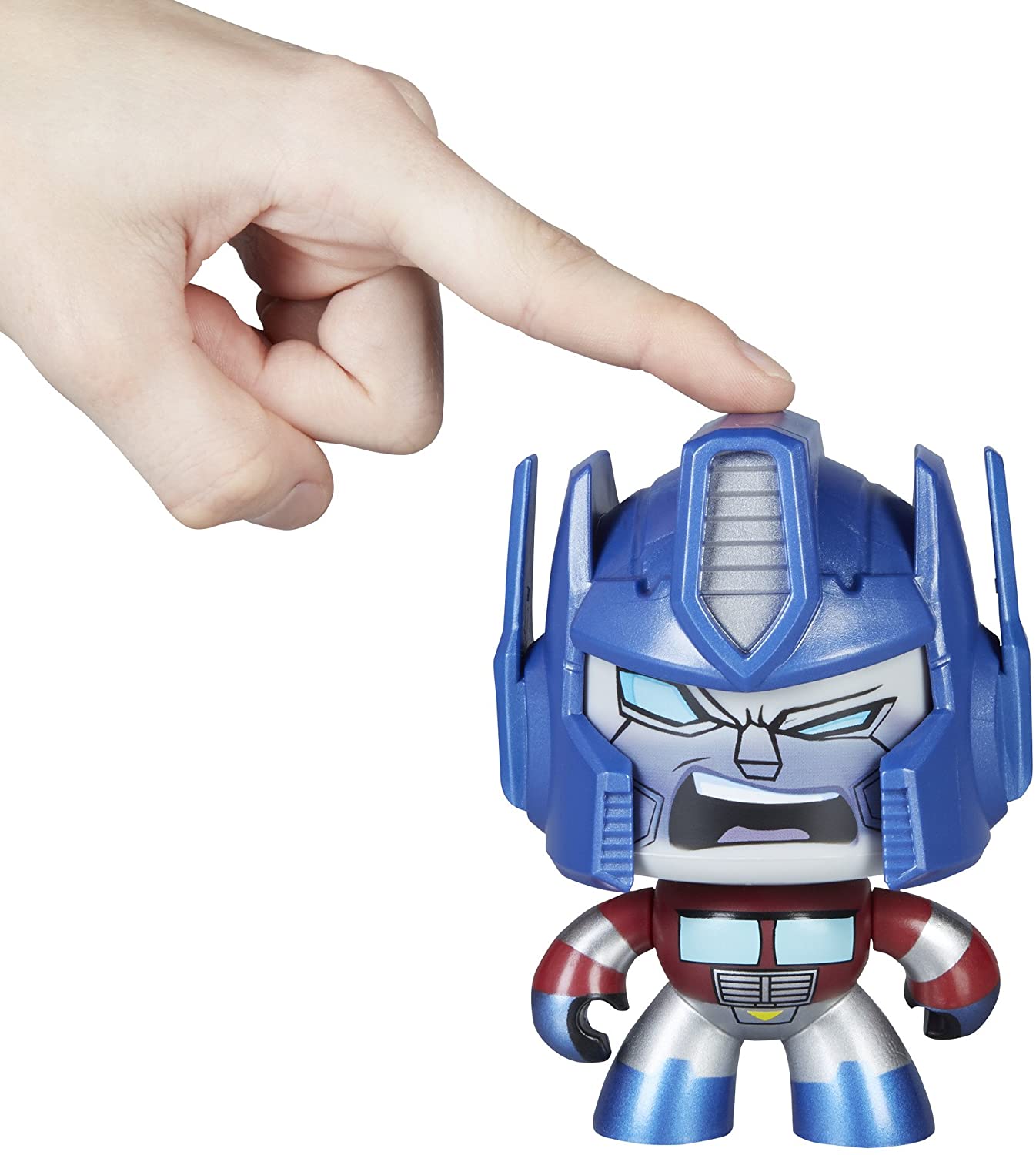 Hasbro Transformers Mighty Muggs Optimus Prime ฮาสโบร ทรานสฟอเมอร์ส ไมตี้ มักส์ ออพติมัส ไพรม์ ตุ๊กตาเปลี่ยนหน้าได้ ลิขสิทธิ์แท้