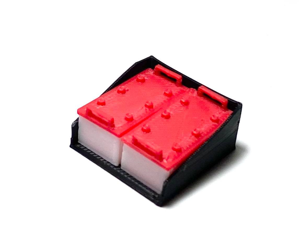 ่้แบตเตอรี่จิ๊ว หม้อแบตรถบรรทุกจำลอง อะไหล่รถบรรทุกจำลอง 1/24 ชิ้นส่วนประกอบรถบรรทุกของเล่น