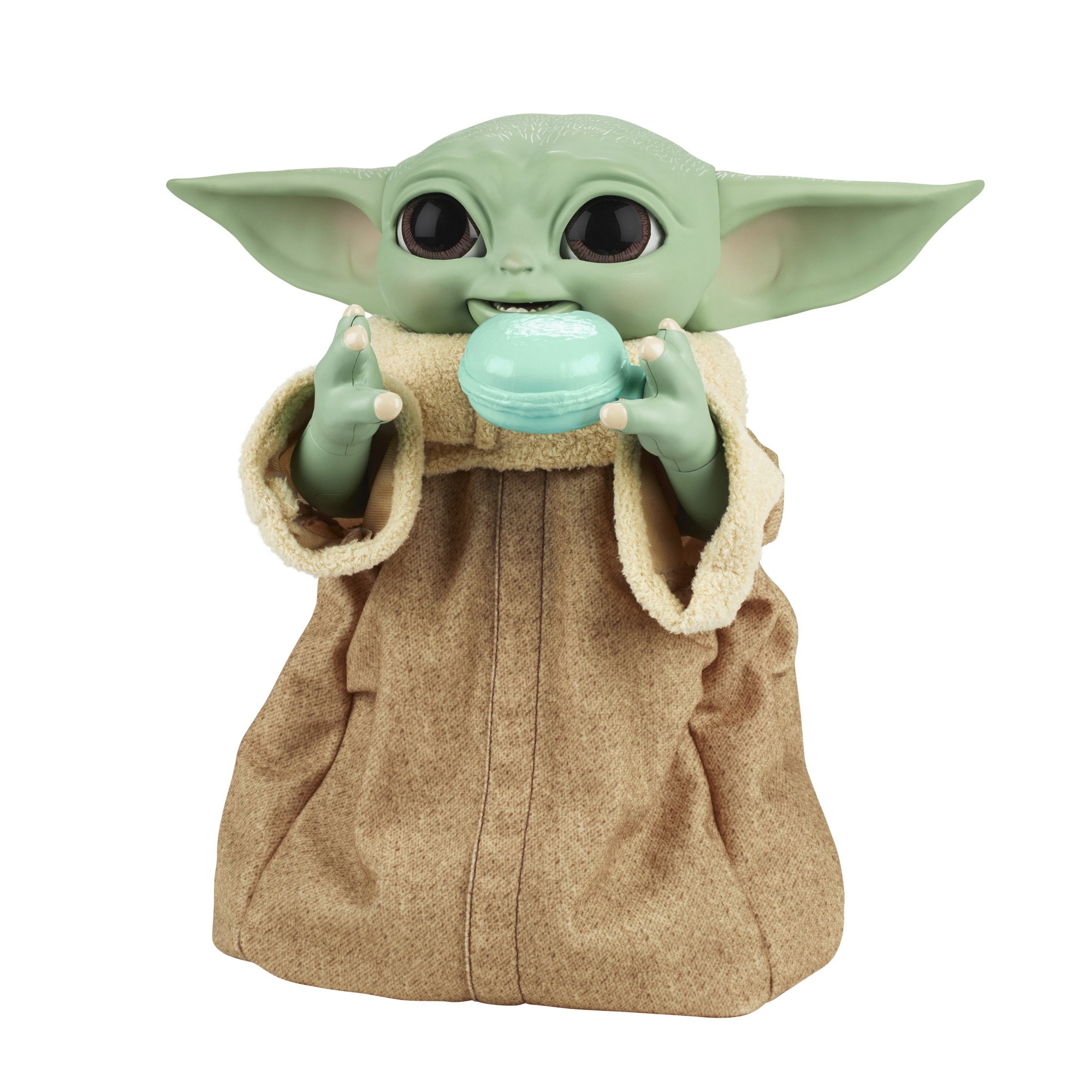 Hasbro Star Wars The Mandalorian Galactic Snackin’ Grogu Baby Yoda The Child Animatronic Edition Toy Figure ฮาสโบร สตาร์ วอร์ส แมนดาโรเลี่ยน หุ่นโมเดลฟิกเกอร์ เบบี้ โยดา แกแลคติค สแน็คกิ้ง โกรกู ขนาด 9 นิ้ว มีเสียงและท่าทาง 40 แบบ ขยับได้ ป้อนอาหารได้