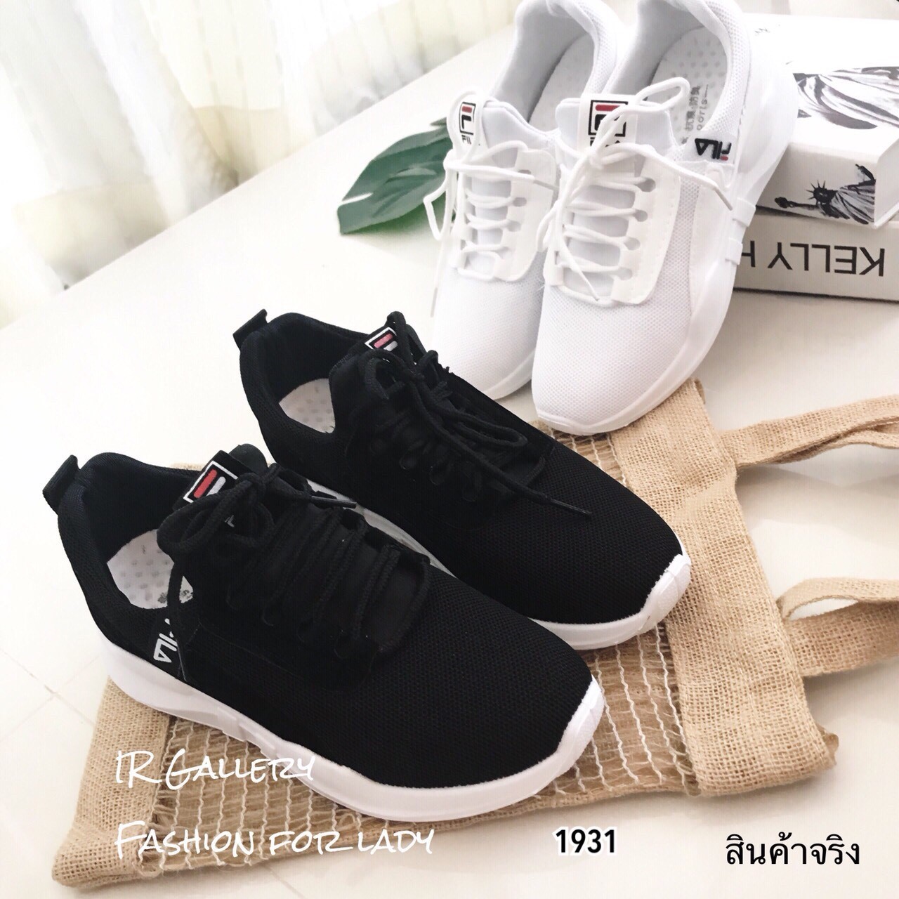 รองเท้าผ้าใบ Style FILA (สีดำ)