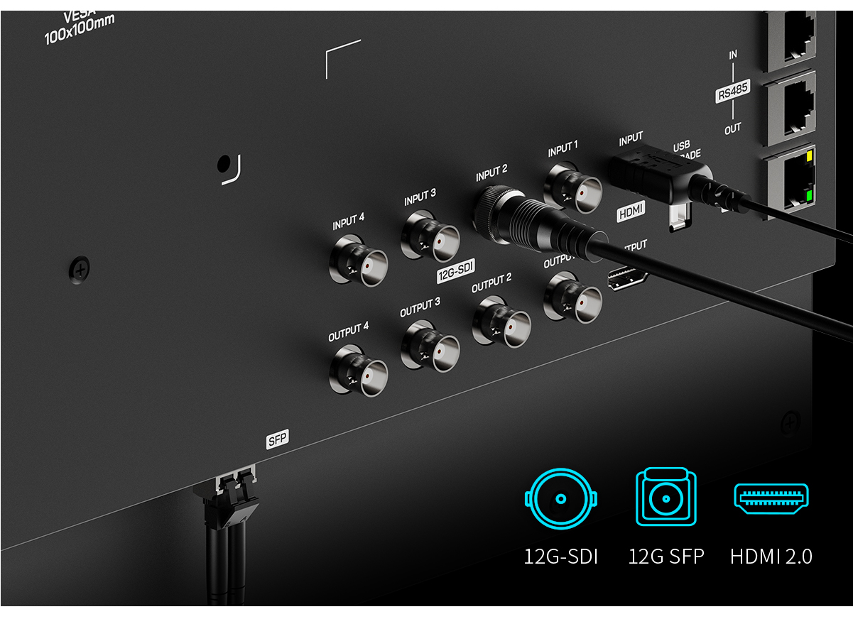 SEETEC S24 23.8inch 3840x2160 4K/8K Broadcast Monitor High Brightness 1000nit 4x12G-SDI HDMI UltraHD