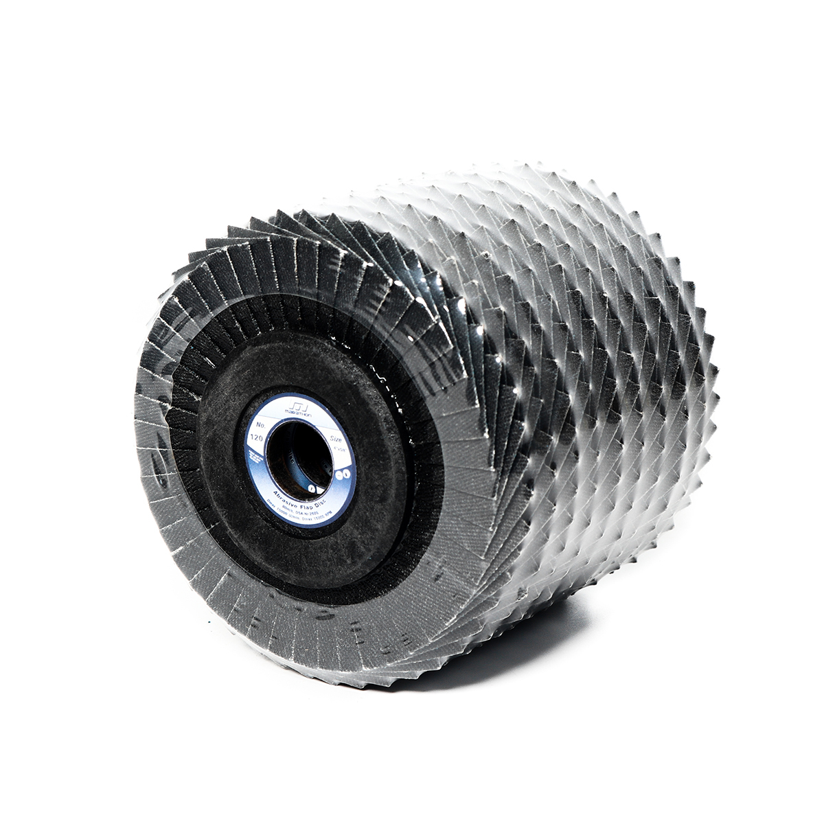 แผ่นเจียรทรายซ้อนหลังอ่อน MARATHON 4 นิ้ว No.120 Flap Disc Aluminum Oxide (10อัน/กล่อง)