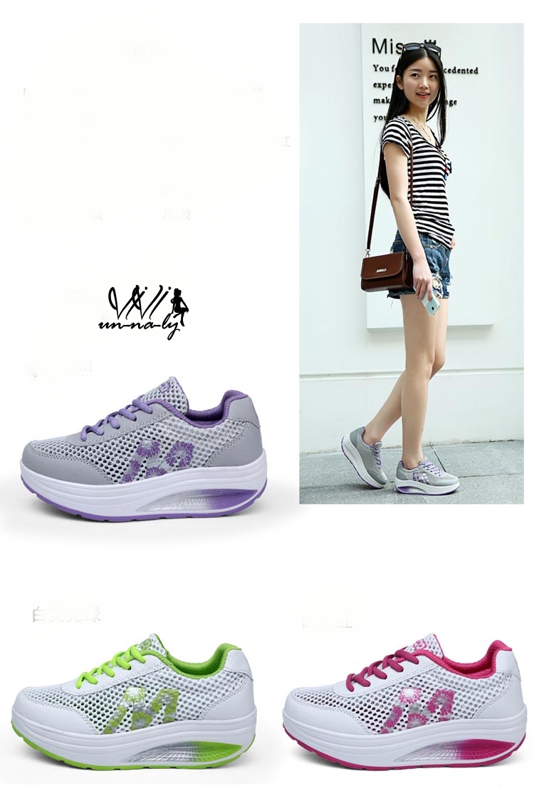 รองเท้าผ้าใบ Sport M ดอกไม้พาสเทล (สีเขียว)