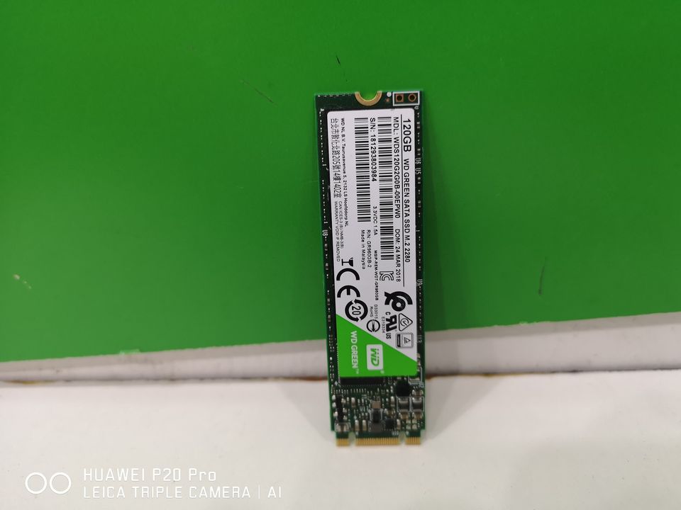 120GB. SSD M. 2 SATAIII WD GREEN WDS120G2B0B-00EPW0 มือสองประกัน05/2021
