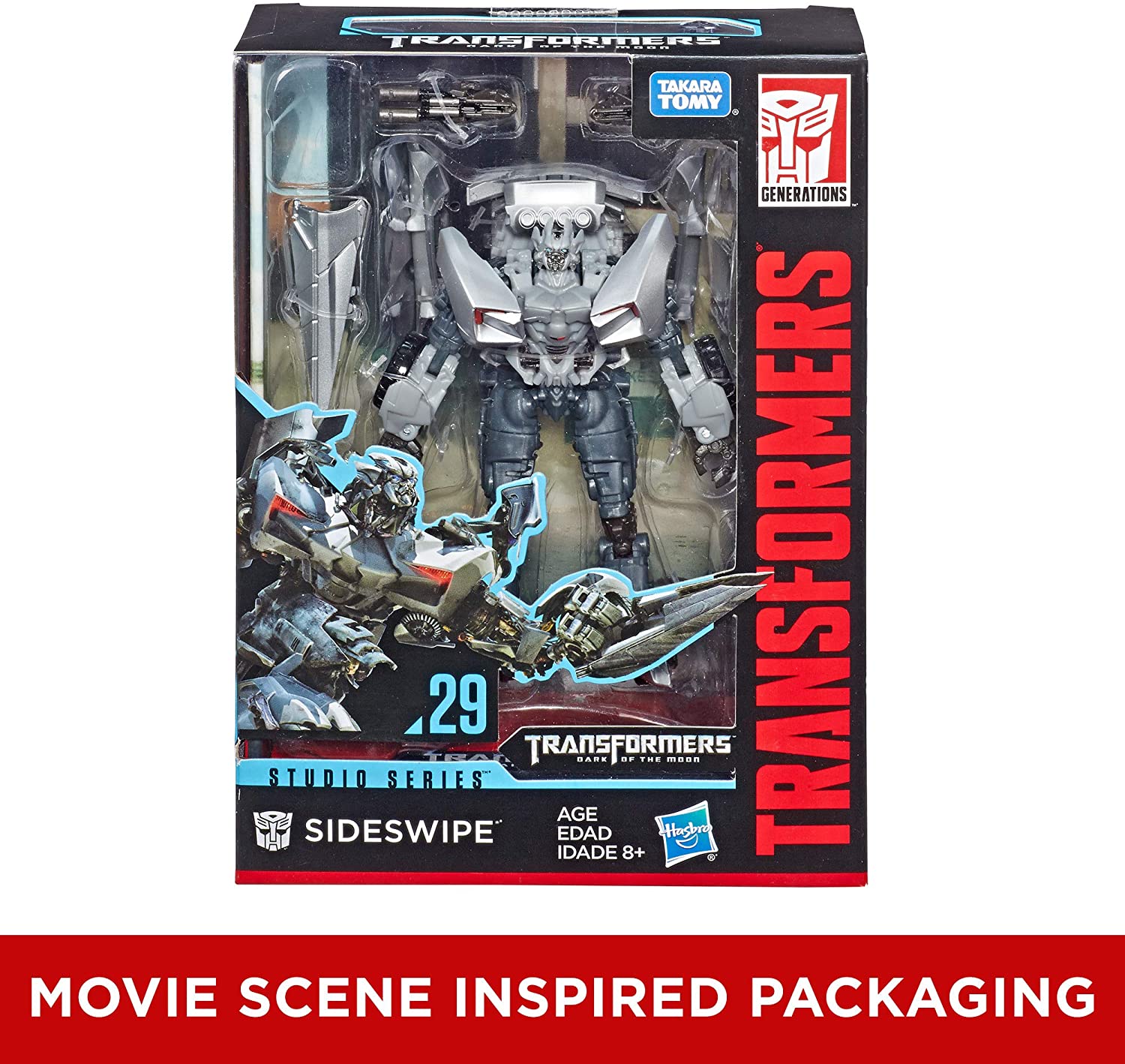Hasbro Transformers Studio Series 29 Deluxe Class Sideswipe 4.5 Inch Action Figure ฮาสโบร ทรานสฟอเมอร์ส สตูดิโอ ซีรีย์ส 29 ดีลักซ์ คลาส หุ่นยนต์ไซด์สวิป 4.5 นิ้ว ลิขสิทธิ์แท้