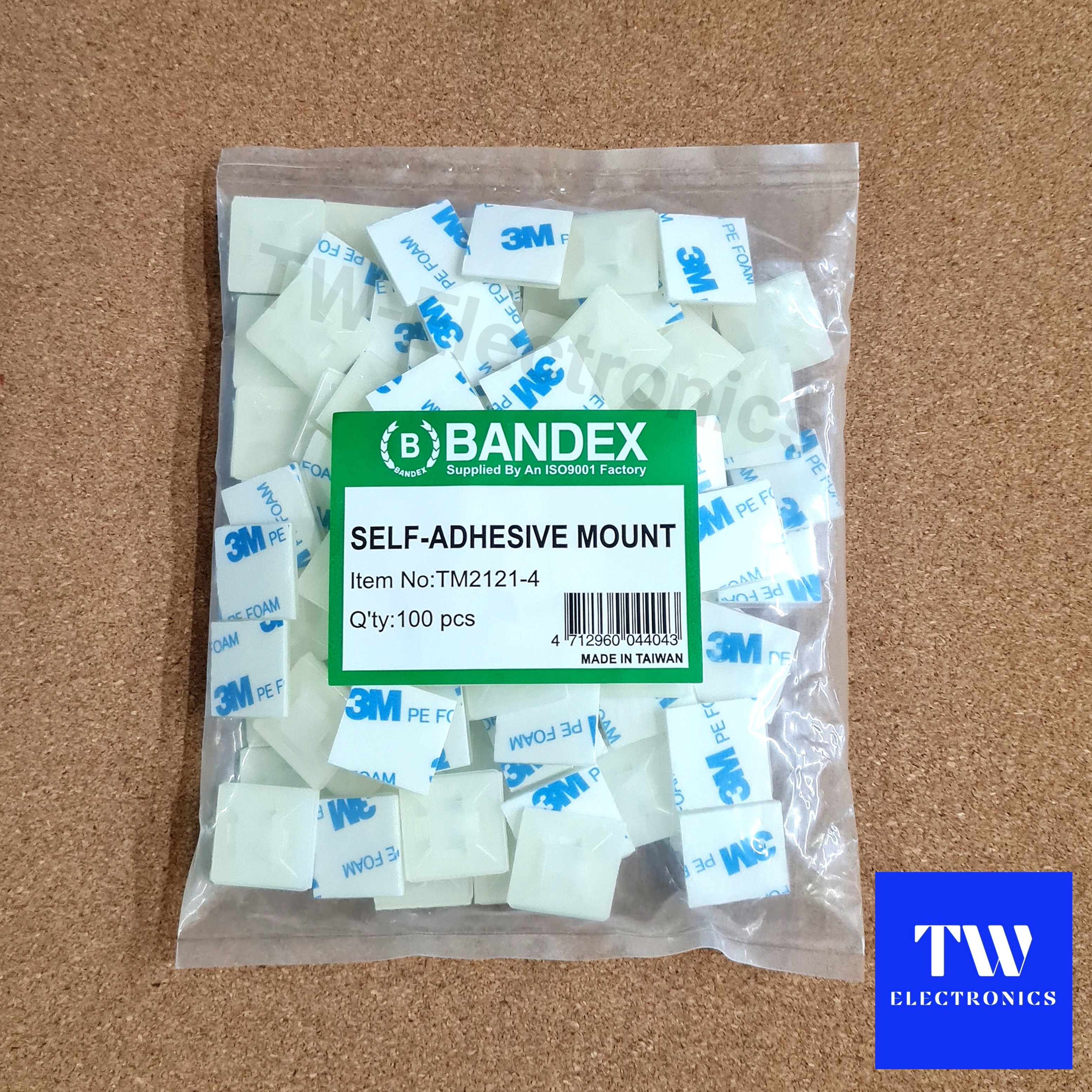แป้นกาวยึดสายไฟ BANDEX / TM2121-4 (100 ชิ้น)