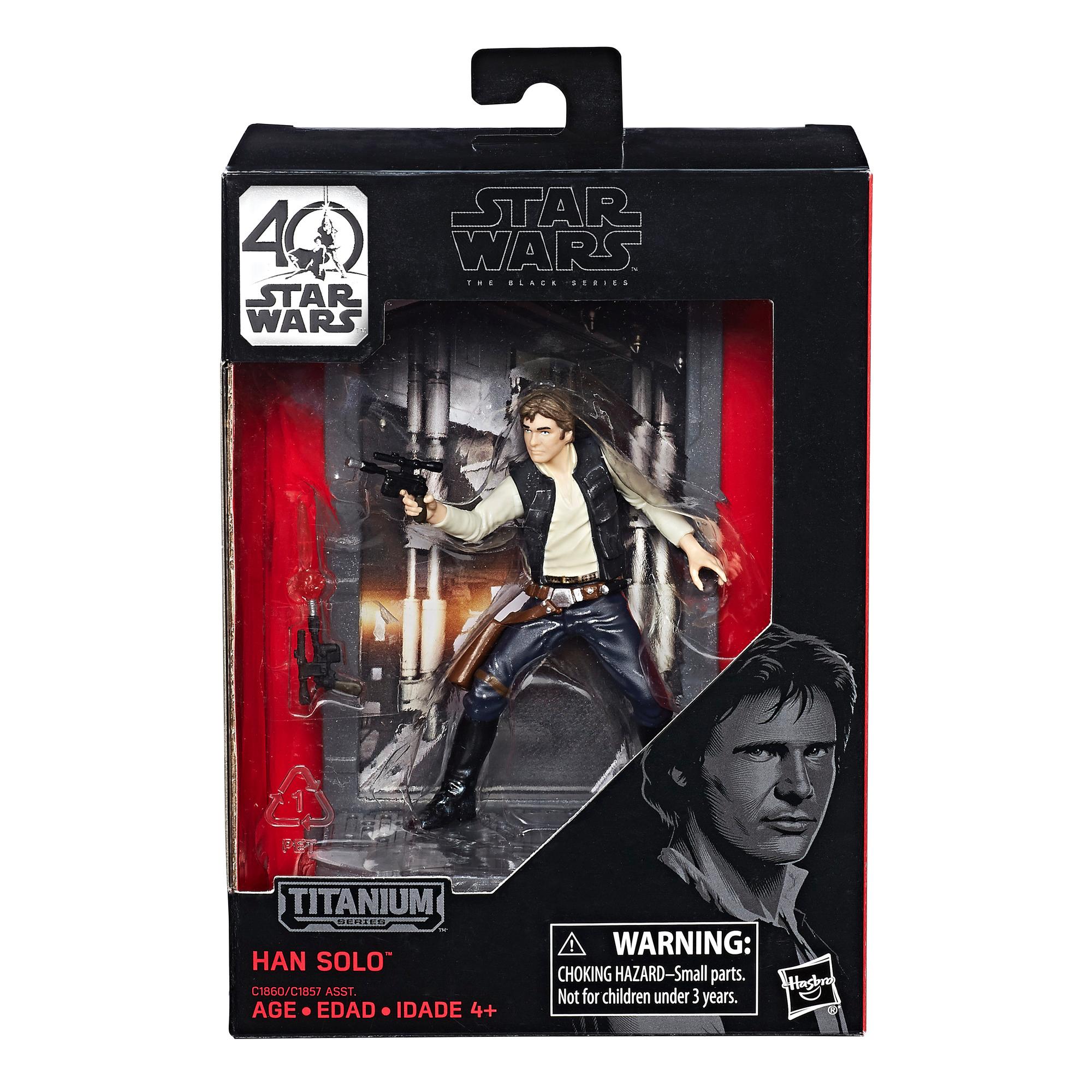 โมเดลสตาร์วอร์ Hasbro ฮาน โซโล Han Solo (40th Star Wars - Titanium Series/The Black Series)