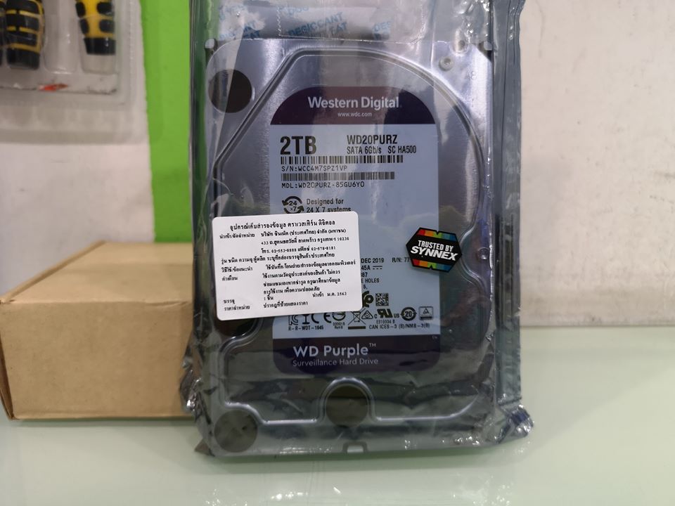 2TB. WD Purple WD20PURZ ใหม่ยังไม่แกะห่อ 10/2022