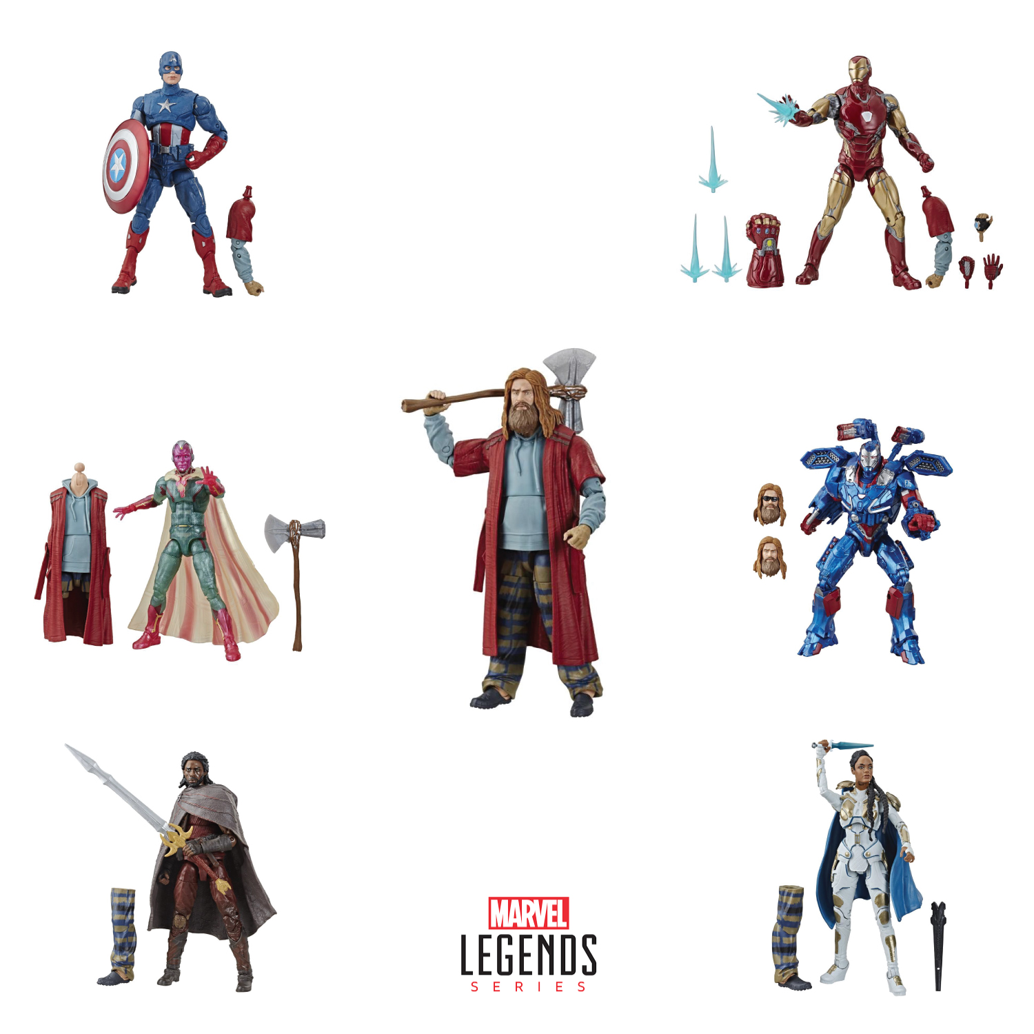 Hasbro Marvel Legends Series Avengers : Endgame Wave 3 Set of 6 Figures (Thor BAF) 6-inch Figure ฮาสโบร มาร์เวล เลเจนด์ ซีรี่ย์ส อเวนเจอร์ส ครบเซ็ต6ตัว พร้อมBAF ธอร์อ้วน 6 นิ้ว ลิขสิทธิ์แท้