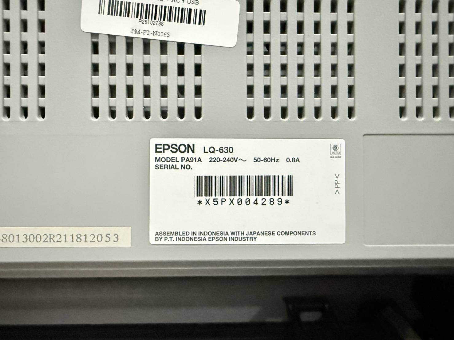 ปริ้นเตอร์ Epson LQ-630 Printer + AC + USB หมึกหมด เครื่องมีรอยตามการใช้งาน