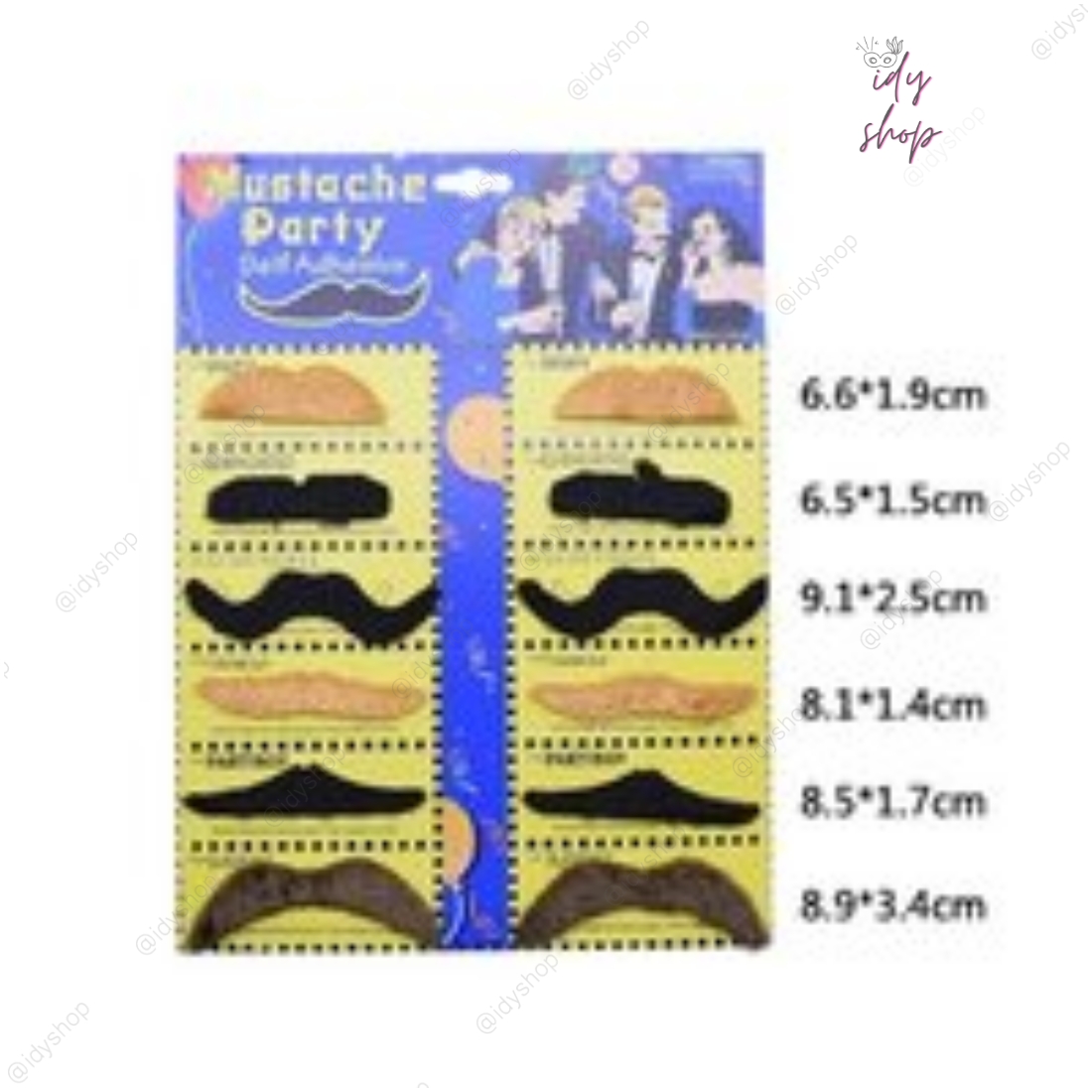 12 ชิ้น / เซ็ต หนวดเคราปลอม ปาร์ตี้ฮาโลวีน คริสต์มาส ชุดคอสตูมหนวดปลอม สีดำ สำหรับผู้ชาย หลายสไตล์ สำหรับถ่ายภาพเซลฟี่ ของเล่นงานปาร์ตี้ อุปกรณ์แต่งกายตลก ๆ idyshop