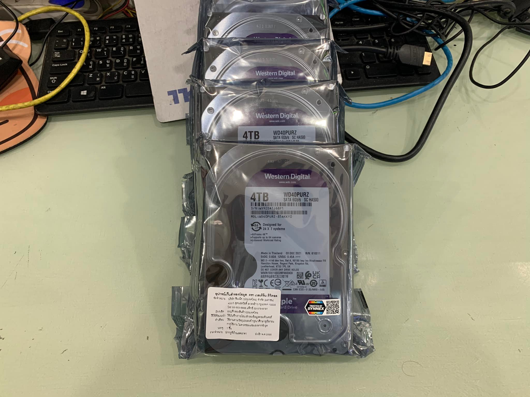 4TB. WD Purple WD40PURZ ของใหม่ประกัน 06/2025