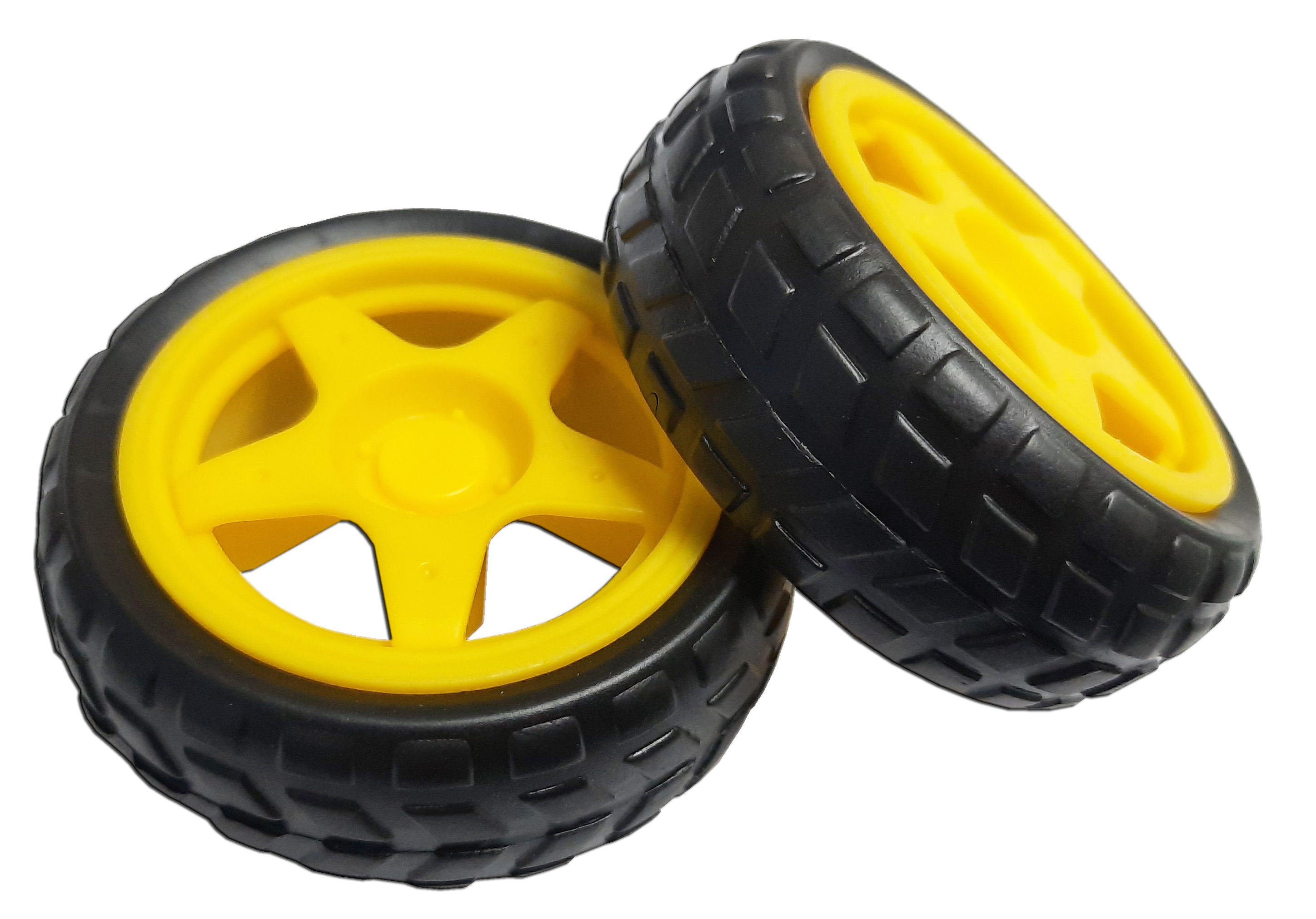 MICROBOT KIT MB302 ชุดล้อหุ่นยนต์ ขนาด 65x25 มิลลิเมตร (1 คู่)