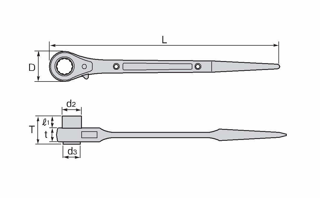 Ratchet Wrench Single Size / ประแจบ็อกฟรี หัวเดี่ยว / ประแจหางหนู SUPERTOOL RN Series