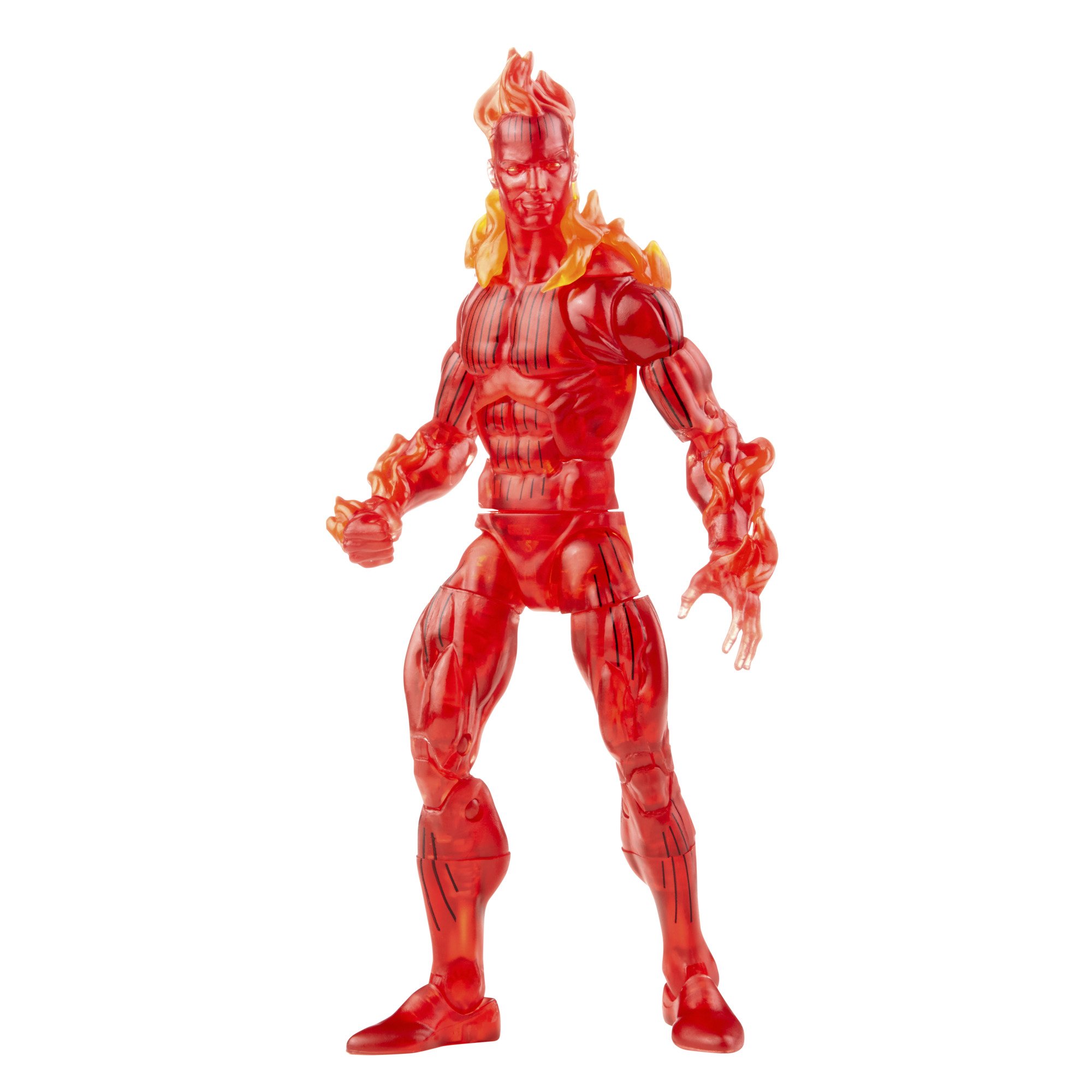 Hasbro Marvel Legends Series Retro Fantastic Four The Human Torch 6-Inch Action Figure ฮาสโบร มาร์เวล เลเจนด์ แฟนแทสติก โฟร์ หุ่นโมเดลฟิกเกอร์ ฮิวแมน ทอร์ช ขนาด 6 นิ้ว ลิขสิทธิ์แท้