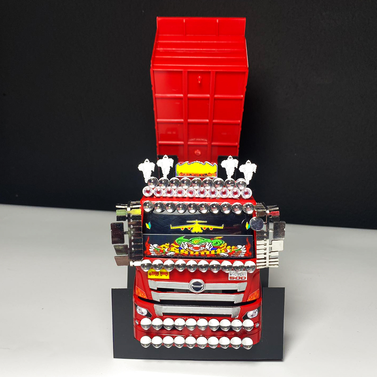 รถดั้มแต่งสีแดง รถสิบล้อโมเดลแต่ง 1/24 #หม่ำโมเดลรถบรรทุก toy for boy รถบรรทุกของเล่น