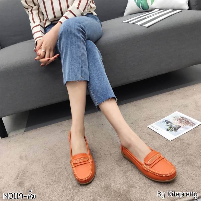 รองเท้าผ้าใบทรงคัทชูแบบสวม (สีเทา)